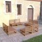 Preview: ARDEBO.de - 8-tlg. Garten-Lounge-Set Honigbraun Massivholz Kiefer