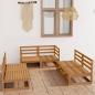 Preview: ARDEBO.de - 6-tlg. Garten-Lounge-Set Honigbraun Massivholz Kiefer