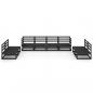 Preview: 8-tlg. Garten-Lounge-Set Schwarz Massivholz Kiefer