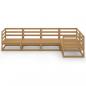 Preview: 5-tlg. Garten-Lounge-Set Honigbraun Massivholz Kiefer