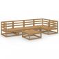 Preview: 6-tlg. Garten-Lounge-Set Honigbraun Massivholz Kiefer