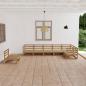 Preview: ARDEBO.de - 7-tlg. Garten-Lounge-Set Honigbraun Massivholz Kiefer