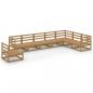 Preview: 8-tlg. Garten-Lounge-Set Honigbraun Massivholz Kiefer