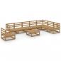 Preview: 9-tlg. Garten-Lounge-Set Honigbraun Massivholz Kiefer