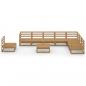 Preview: 9-tlg. Garten-Lounge-Set Honigbraun Massivholz Kiefer