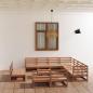 Preview: ARDEBO.de - 12-tlg. Garten-Lounge-Set Honigbraun Massivholz Kiefer