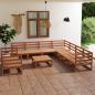 Preview: ARDEBO.de - 10-tlg. Garten-Lounge-Set Honigbraun Massivholz Kiefer