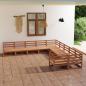 Preview: ARDEBO.de - 10-tlg. Garten-Lounge-Set Massivholz Kiefer