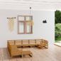 Preview: ARDEBO.de - 11-tlg. Garten-Lounge-Set Massivholz Kiefer