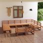 Preview: ARDEBO.de - 11-tlg. Garten-Lounge-Set Massivholz Kiefer