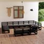 Preview: ARDEBO.de - 13-tlg. Garten-Lounge-Set Massivholz Kiefer