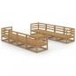 Preview: 9-tlg. Garten-Lounge-Set Honigbraun Massivholz Kiefer