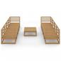 Preview: 9-tlg. Garten-Lounge-Set Honigbraun Massivholz Kiefer