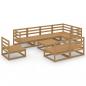 Preview: 9-tlg. Garten-Lounge-Set Honigbraun Massivholz Kiefer