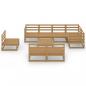 Preview: 9-tlg. Garten-Lounge-Set Honigbraun Massivholz Kiefer