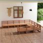 Preview: ARDEBO.de - 10-tlg. Garten-Lounge-Set Massivholz Kiefer