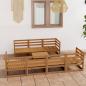 Preview: ARDEBO.de - 8-tlg. Garten-Lounge-Set Honigbraun Massivholz Kiefer