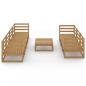 Preview: 8-tlg. Garten-Lounge-Set Honigbraun Massivholz Kiefer