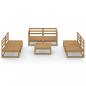 Preview: 7-tlg. Garten-Lounge-Set Honigbraun Massivholz Kiefer