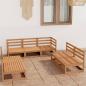 Preview: ARDEBO.de - 7-tlg. Garten-Lounge-Set Honigbraun Massivholz Kiefer