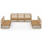 Preview: 7-tlg. Garten-Lounge-Set Honigbraun Massivholz Kiefer