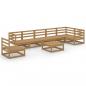 Preview: 8-tlg. Garten-Lounge-Set Honigbraun Massivholz Kiefer