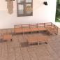 Preview: ARDEBO.de - 9-tlg. Garten Lounge Set Honigbraun Massivholz Kiefer