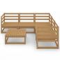 Preview: 6-tlg. Garten-Lounge-Set Honigbraun Massivholz Kiefer