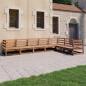 Preview: ARDEBO.de - 7-tlg. Garten-Lounge-Set Honigbraun Massivholz Kiefer