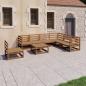 Preview: ARDEBO.de - 8-tlg. Garten-Lounge-Set Honigbraun Massivholz Kiefer