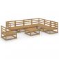 Preview: 8-tlg. Garten-Lounge-Set Honigbraun Massivholz Kiefer