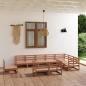 Preview: ARDEBO.de - 10-tlg. Garten-Lounge-Set Honigbraun Massivholz Kiefer