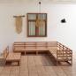 Preview: ARDEBO.de - 9-tlg. Garten-Lounge-Set Honigbraun Massivholz Kiefer