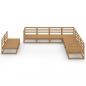 Preview: 9-tlg. Garten-Lounge-Set Honigbraun Massivholz Kiefer