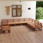 Preview: ARDEBO.de - 10-tlg. Garten-Lounge-Set Honigbraun Massivholz Kiefer