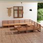 Preview: ARDEBO.de - 11-tlg. Garten-Lounge-Set Massivholz Kiefer