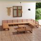 Preview: ARDEBO.de - 13-tlg. Garten-Lounge-Set Massivholz Kiefer