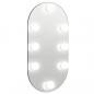 Preview: Spiegel mit LED-Leuchten 40x20 cm Glas Oval