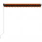 Preview: Markise Manuell Einziehbar mit LED 300x250 cm Orange & Braun