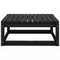 Preview: 9-tlg. Garten-Lounge-Set Schwarz Massivholz Kiefer