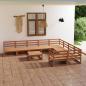 Preview: ARDEBO.de - 10-tlg. Garten-Lounge-Set Massivholz Kiefer