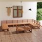 Preview: ARDEBO.de - 12-tlg. Garten-Lounge-Set Massivholz Kiefer