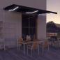 Preview: ARDEBO.de - Einziehbare Markise mit Windsensor & LED 500x300cm Anthrazit