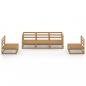 Preview: 5-tlg. Garten-Lounge-Set Honigbraun Massivholz Kiefer