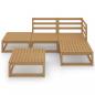 Preview: 5-tlg. Garten-Lounge-Set Honigbraun Massivholz Kiefer