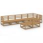 Preview: 8-tlg. Garten-Lounge-Set Honigbraun Massivholz Kiefer