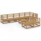 Preview: 9-tlg. Garten-Lounge-Set Honigbraun Massivholz Kiefer