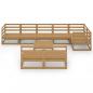 Preview: 9-tlg. Garten-Lounge-Set Honigbraun Massivholz Kiefer