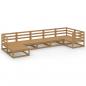 Preview: 7-tlg. Garten-Lounge-Set Honigbraun Massivholz Kiefer