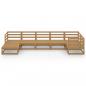 Preview: 7-tlg. Garten-Lounge-Set Honigbraun Massivholz Kiefer